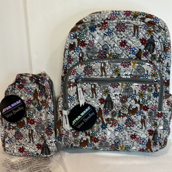 Vera Bradley Star Wars Light vs Dark Campus Backpack & Lunch Tote NWT - Picture 2 of 8